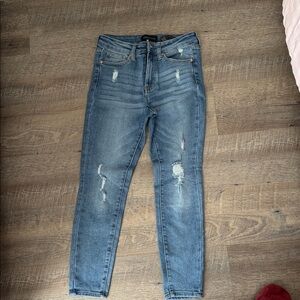 Kendall & Kylie Blue Distressed Skinny Jeans